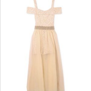 Lace Maxi-Overlay Romper in perfect used condition